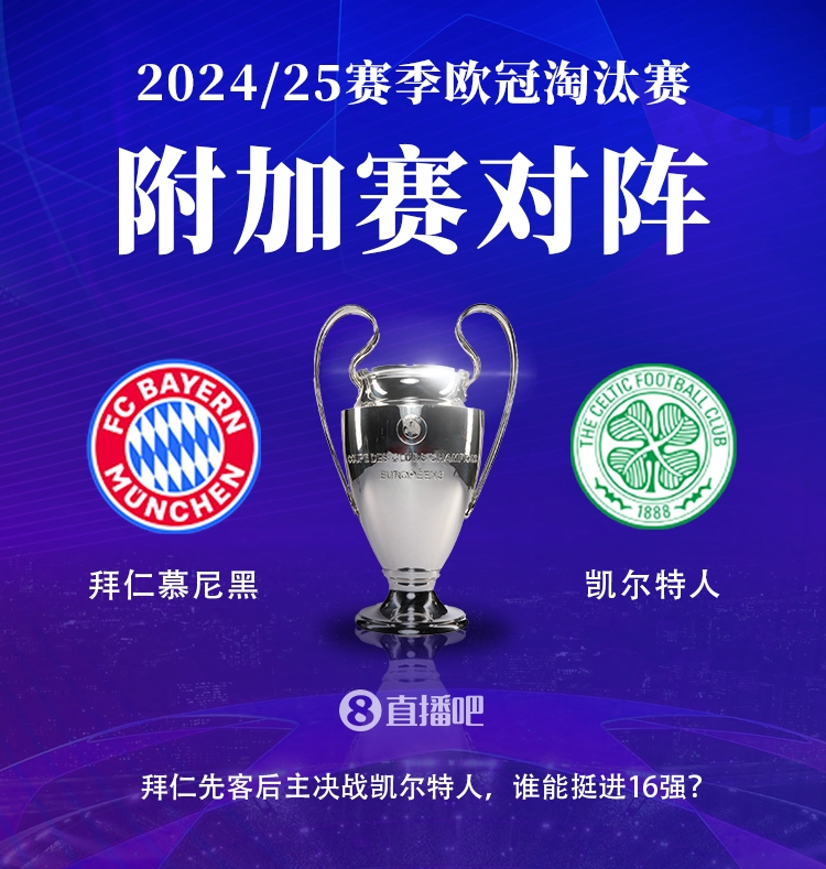  穩(wěn)了？拜仁和凱爾特人此前共交手4次，戰(zhàn)績3勝1平占據(jù)上風