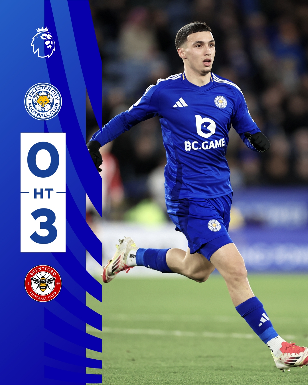  半場0-3！萊斯特若不進球輸球，將主場6連敗0進球創(chuàng)歷史最糟戰(zhàn)績