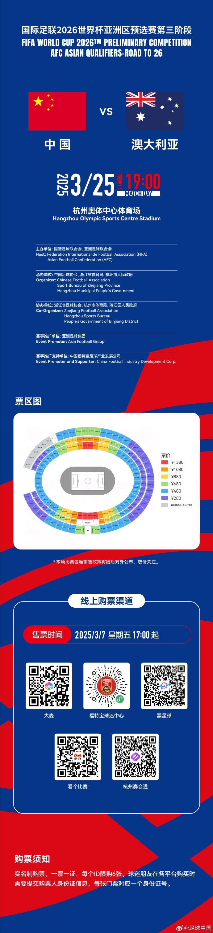  67000張！記者：若國足vs澳大利亞門票售罄，將創(chuàng)造上座人數(shù)紀(jì)錄